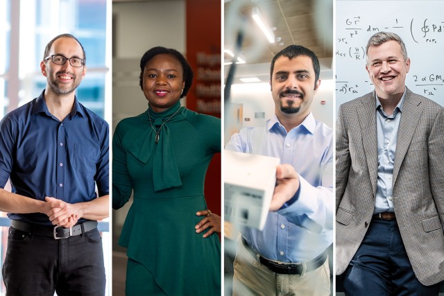 side-by-side images of four researchers.