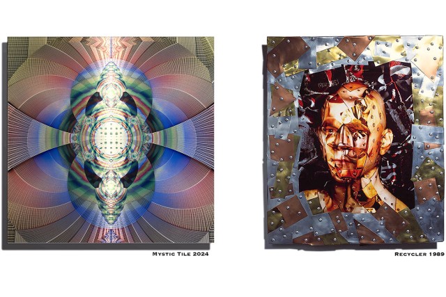 Side by side photo works by Jim Porto — one made in 2024, the other in 1989.