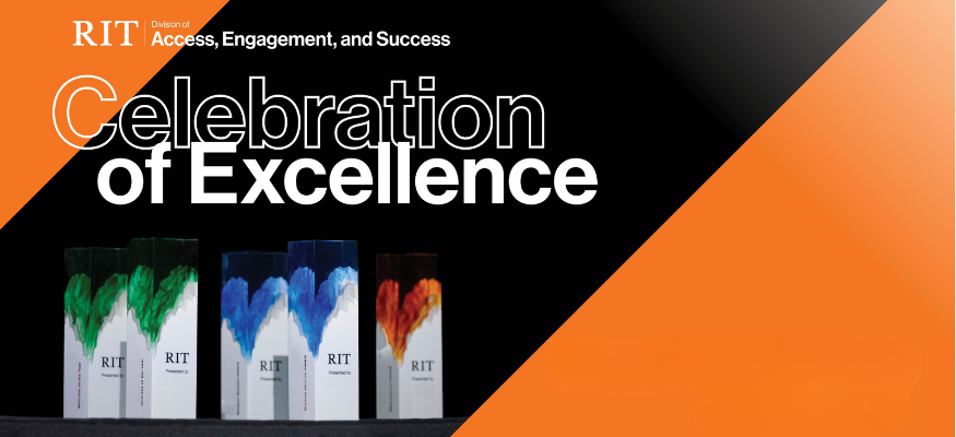 Celebration of Excellence graphic with pictures of awards