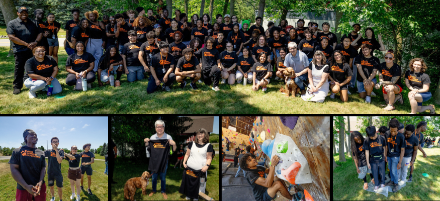 College of studnets doing ourdoor activities 