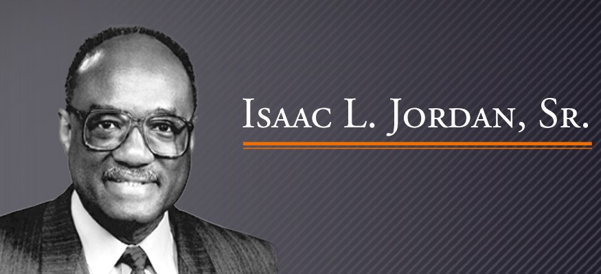 gray background with grayscale headshot and white text