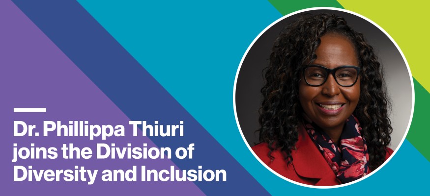 colored shapes with round headshot and white text