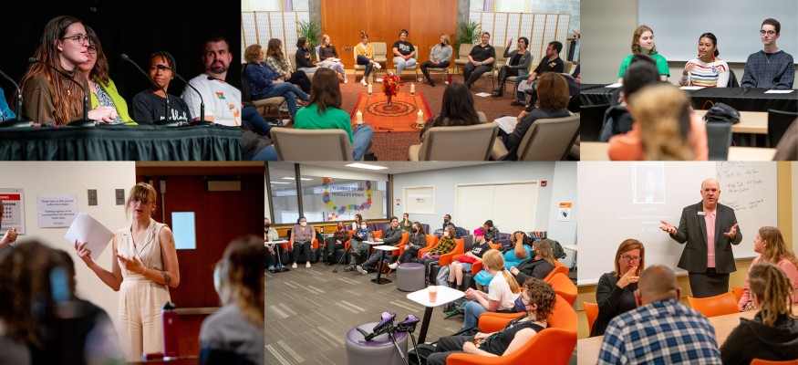 collage of photos of various people at different workshops at Together RIT event
