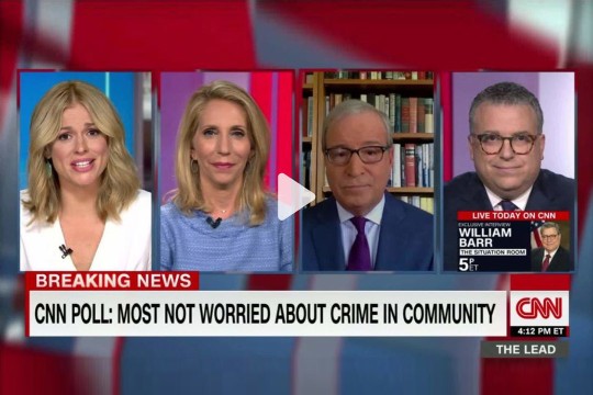 Two women on the left, two men on the right on CNN