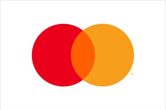 the Mastercard logo, a red circle and yellow circle overlapping to make orange.