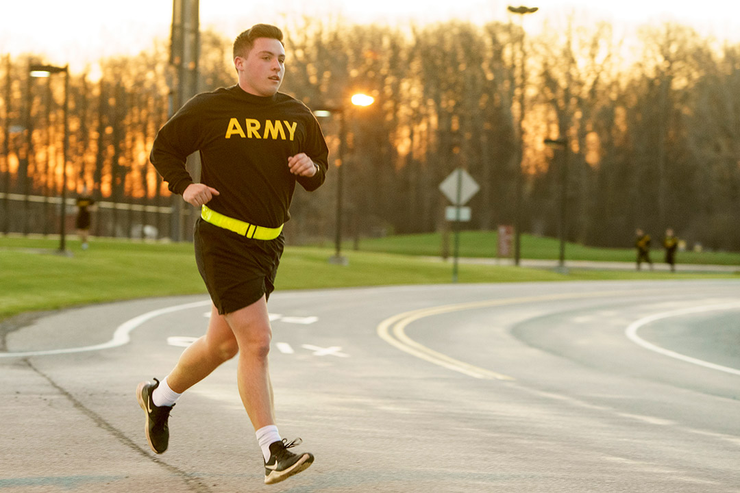 Michael Healey has combined biomedical sciences with military studies in RIT's Army ROTC program