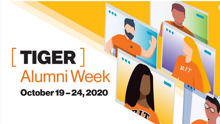 Tiger Alumni Week graphic, date October 19-24, 2020
