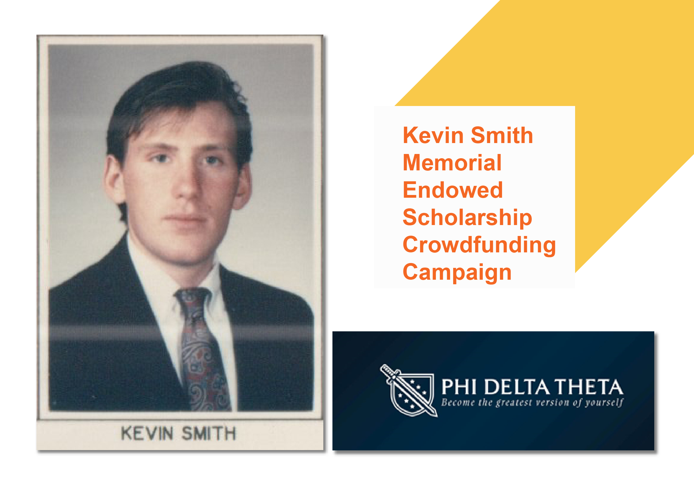 Kevin Smith Memorial Endowed Scholarship crowdfunding campaign