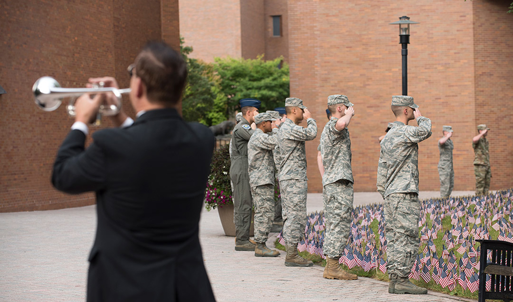 Soldiers saluting