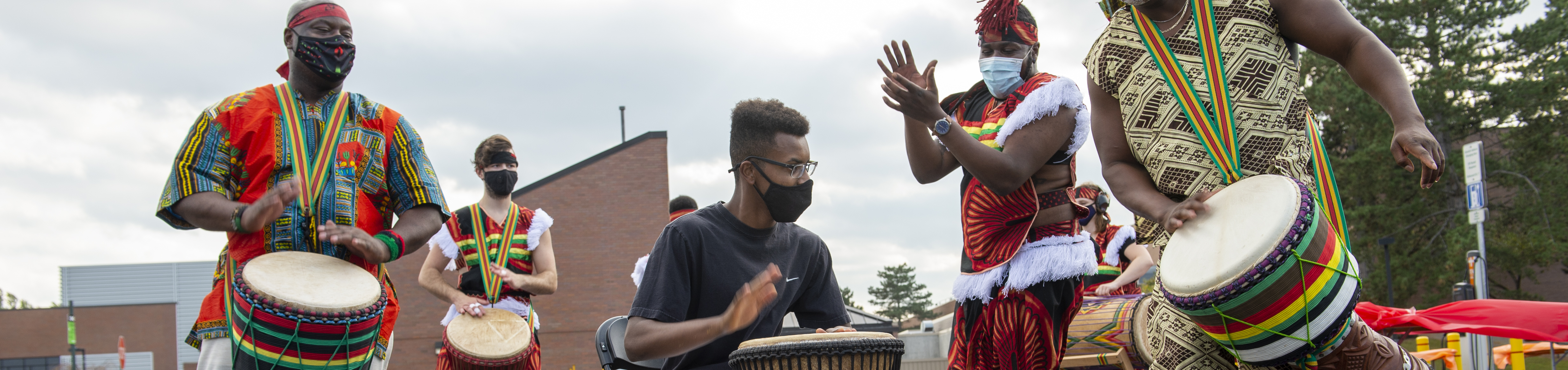 African drumming on campus