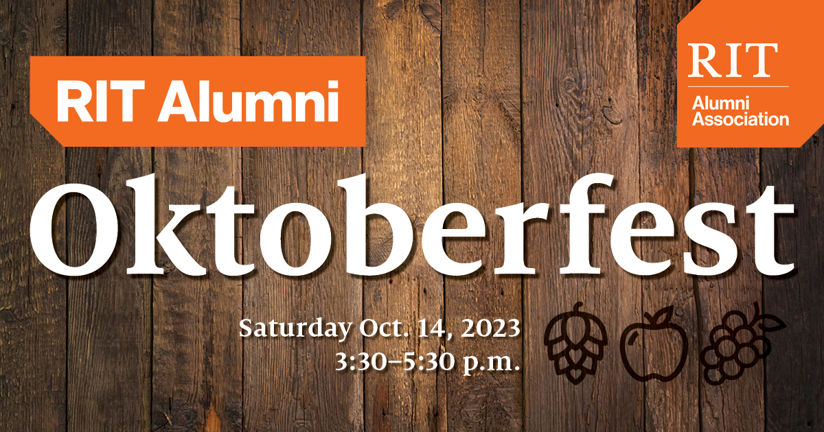 oktoberfest word graphic with a wood background