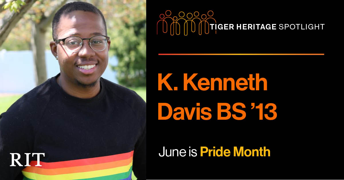 k. kenneth davis head shot on the left with a Tiger Heritage Spotlight logo on the right.