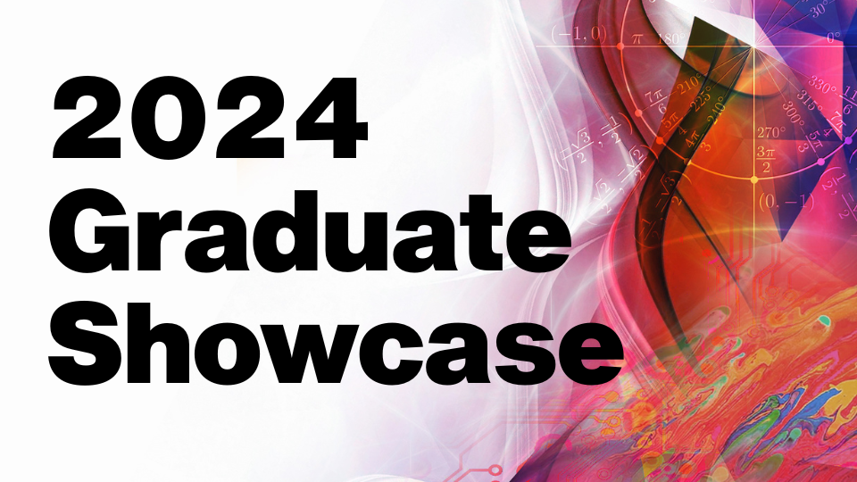 a graphic with 2024 Graduate Showcase written in block letters