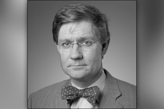 Professor posing for camera