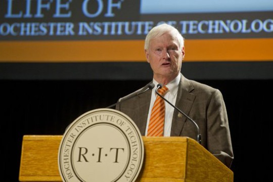 Professor posing for camera