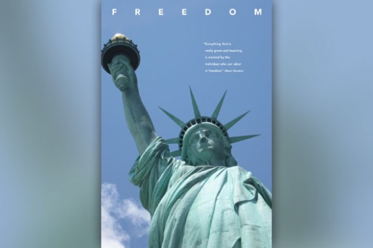 Picture of the statue of liberty on magazine