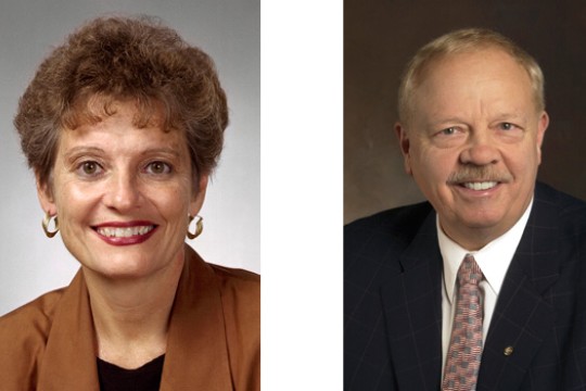 Two portraits side by side