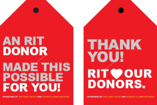 Picture of two red tags 