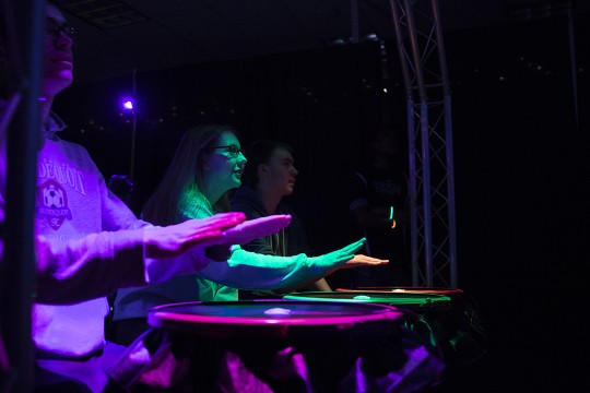 Imagine RIT visitors play the Drom game