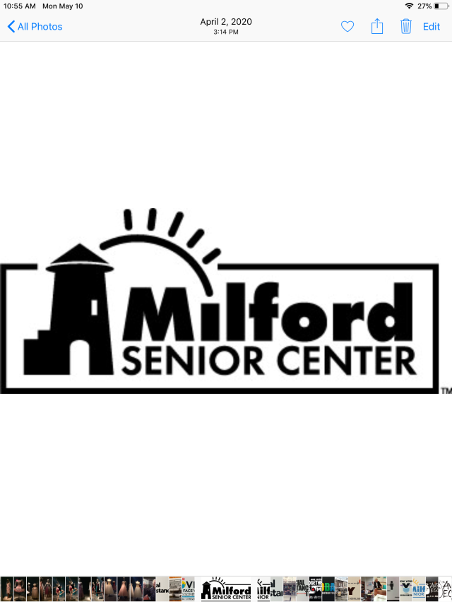 Milford Senior Center Logo designed by Kevin Hall ‘77 (FAA)