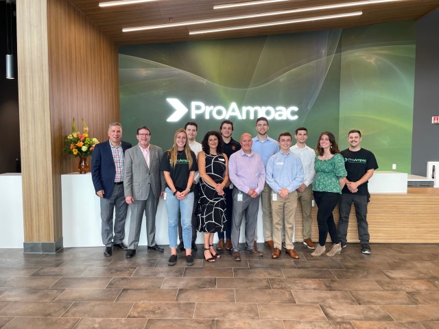 RIT alumni and interns with Packaging Science Chair Dan Johnson