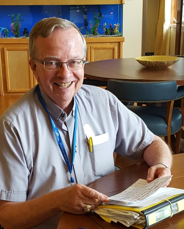 Dcn Leo enjoys bringing folks on pilgrimage!