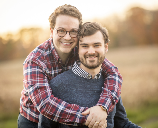 Bill and Nate after their engagement, 2021.