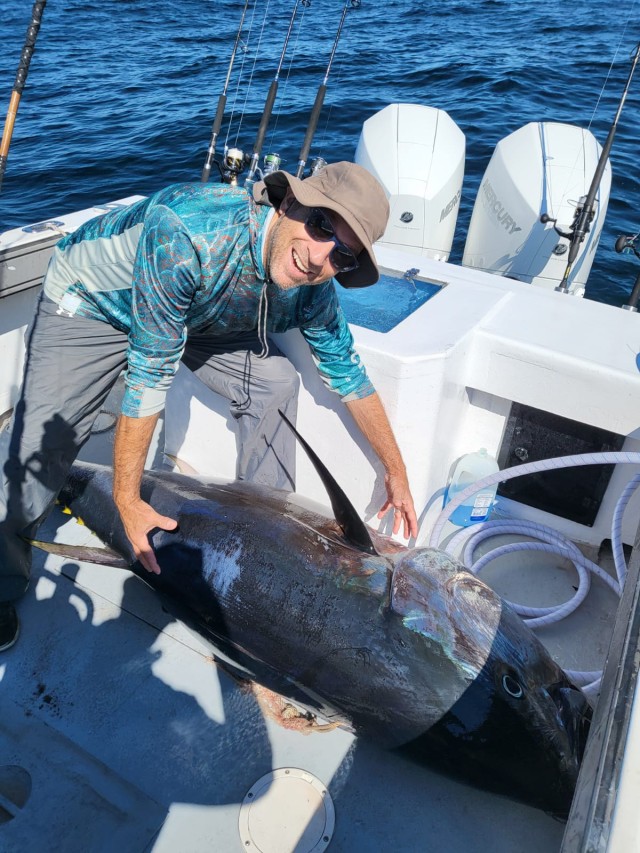 Owen with 355lbs. Tuna