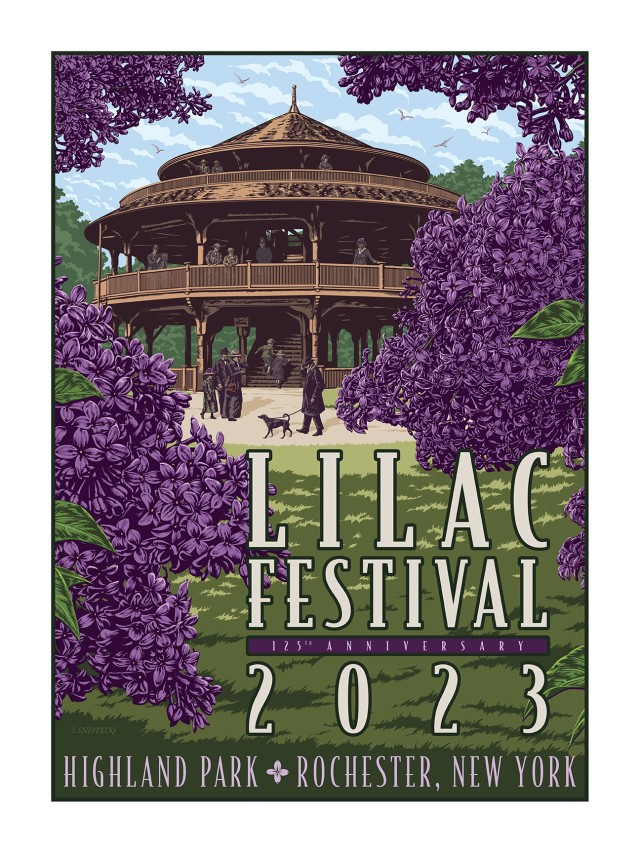 2023 Lilac Festival Poster Design and Illustration