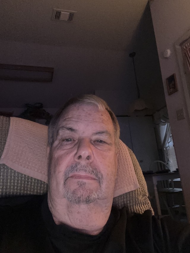 Tom Litchhult BS ’74 relaxing at home