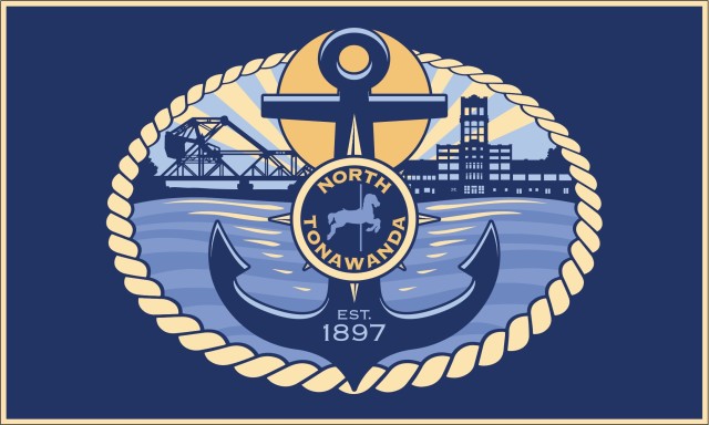 North Tonawanda, NY City Flag winning design by Jeremy Sniatecki
