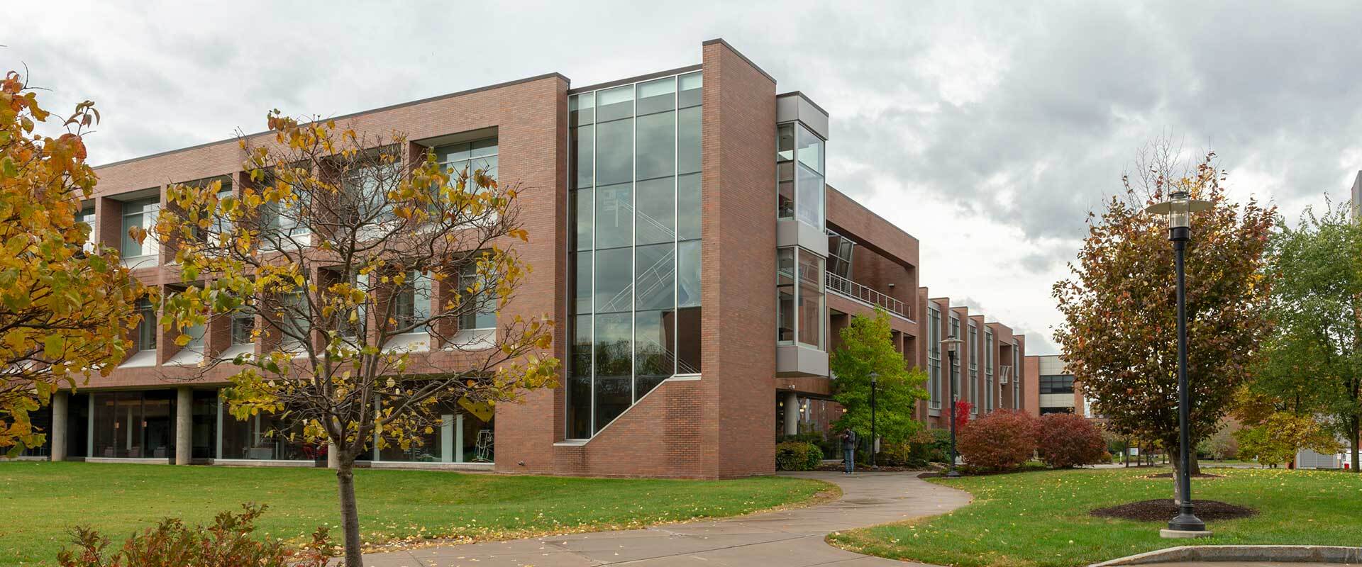 Outside of the College of Engineering building at RIT