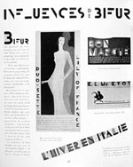 Fig. 73: Article on typeface copyright protection. From: M. Vox, "Influences de Bifur," AMG Paris 19 (15 September 1930), 32.