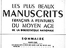 Fig. 64: Typography example. From: "Sommaire," Les Plus Beaux Manuscrits... 60 (1 November 1937), 3.