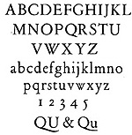 Examples of a type font