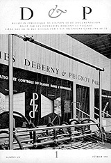 Fig 27: Cover of: D & P: Bulletin Périodique de Liason et de Documentation, Fonderies Deberny et Peignot, No. 1, Février, 1951.