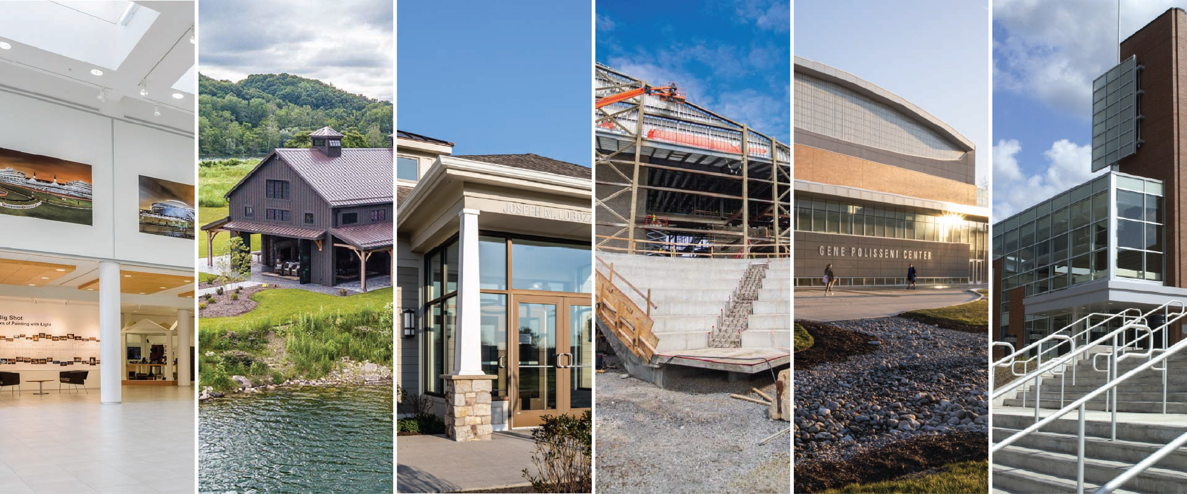 Collage showing the University Arenas venues