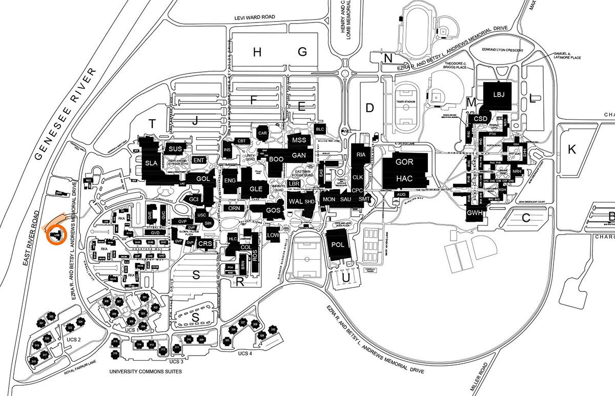 a parking map for the Lobozzo Alumni House