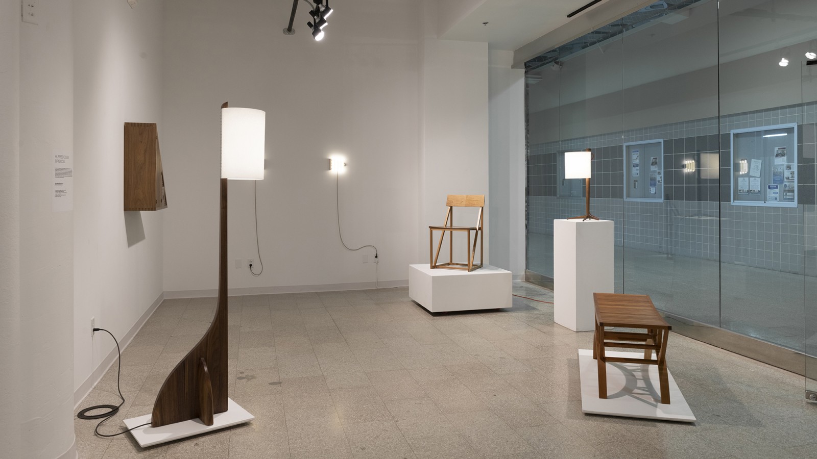 A collection of furniture and lighting.