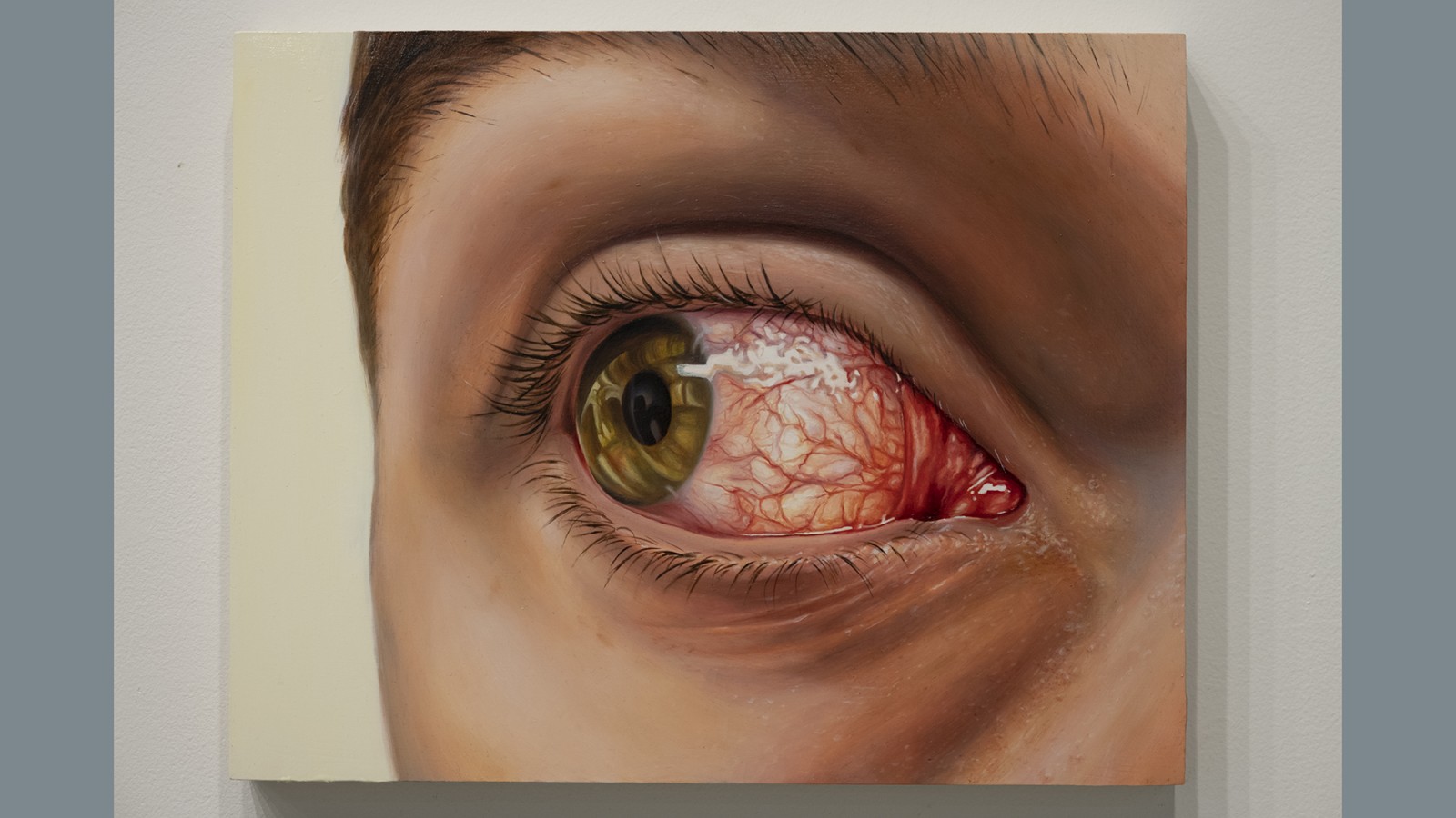 A detailed painting of someone's eye.