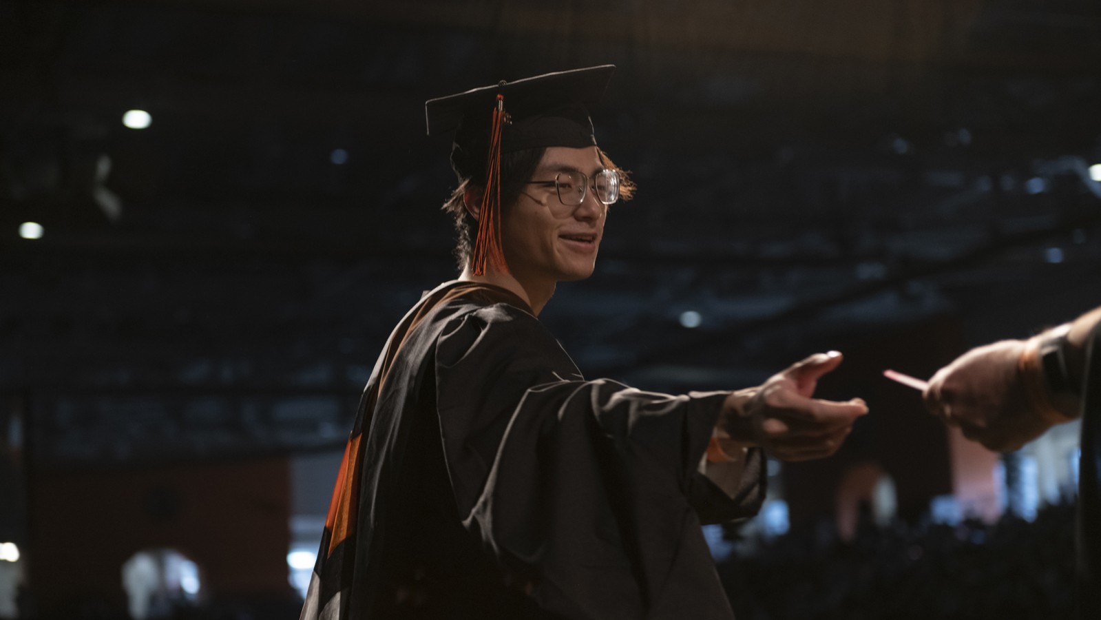 A student receives their degree.
