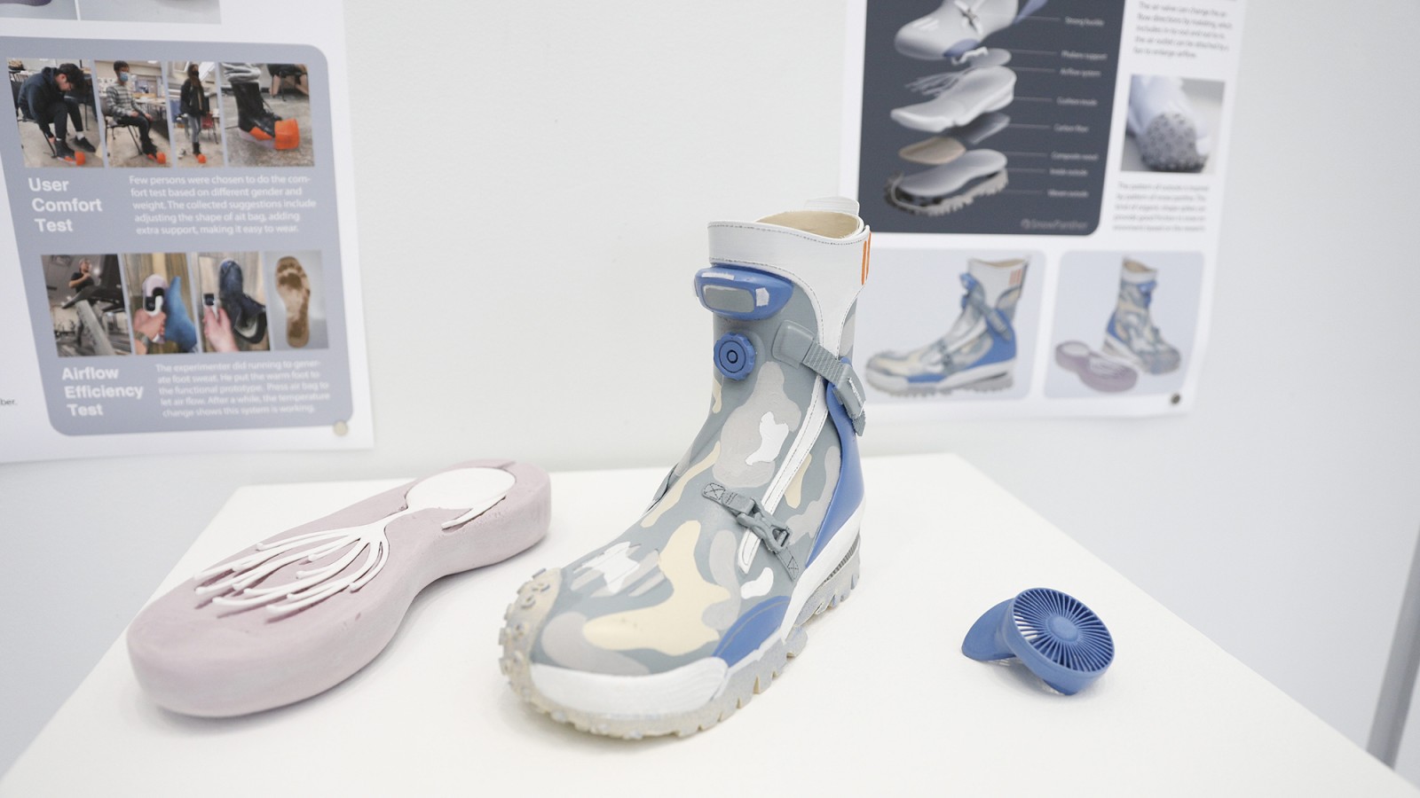 A prototype of a sneaker.