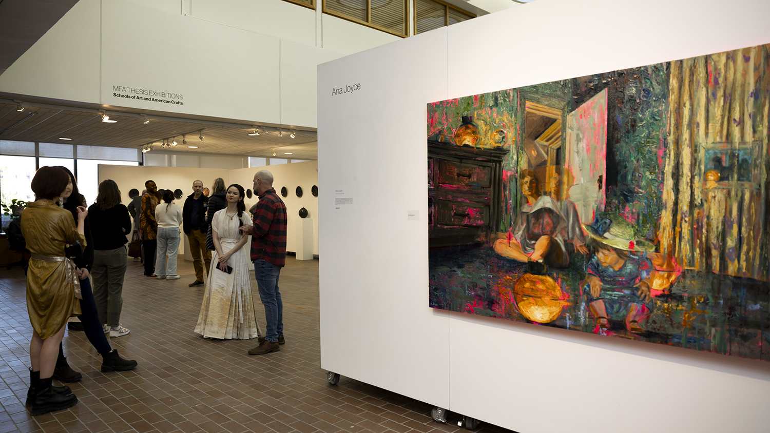 A large painting on a Bevier Gallery wall.