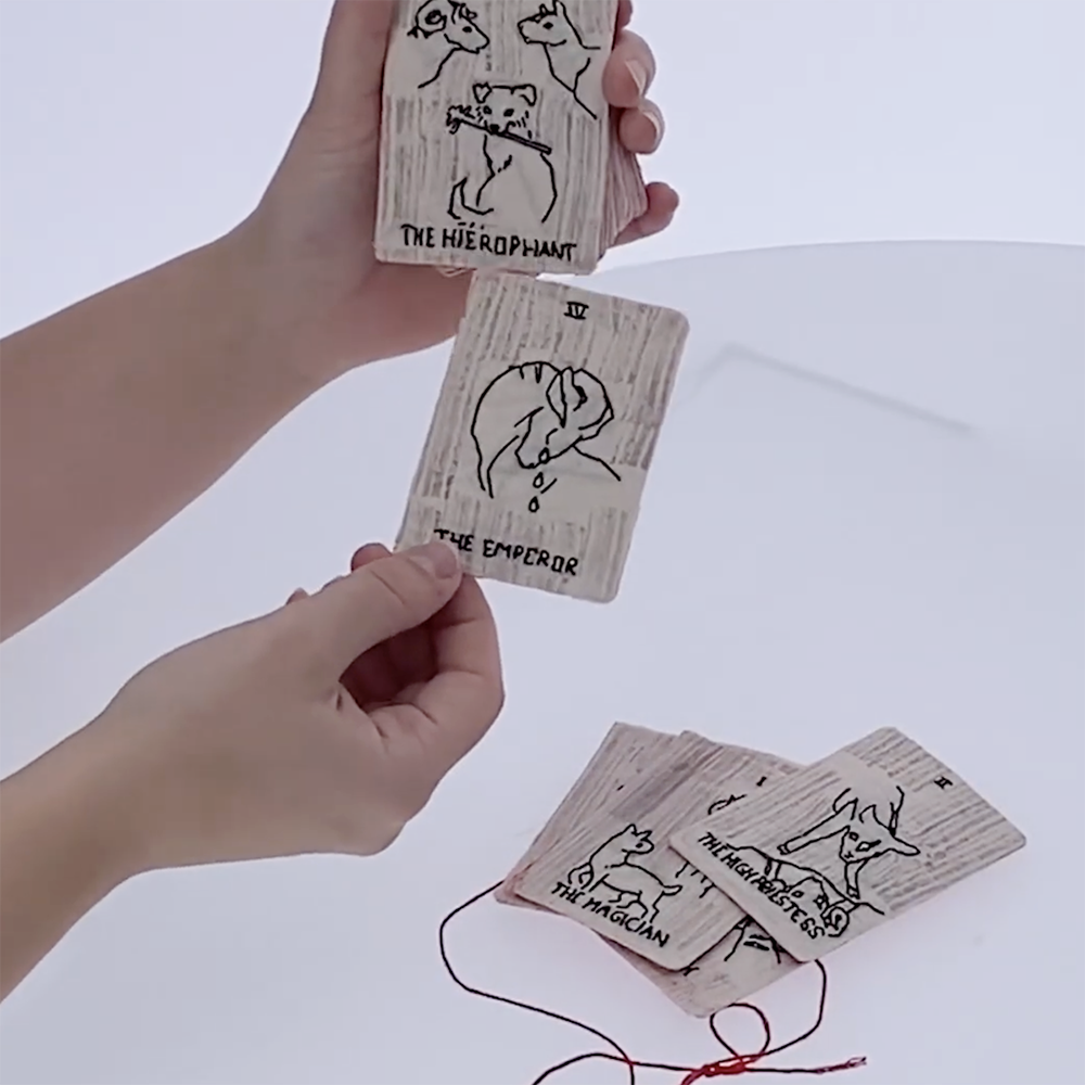 Custom-designed taret cards with animals on them.