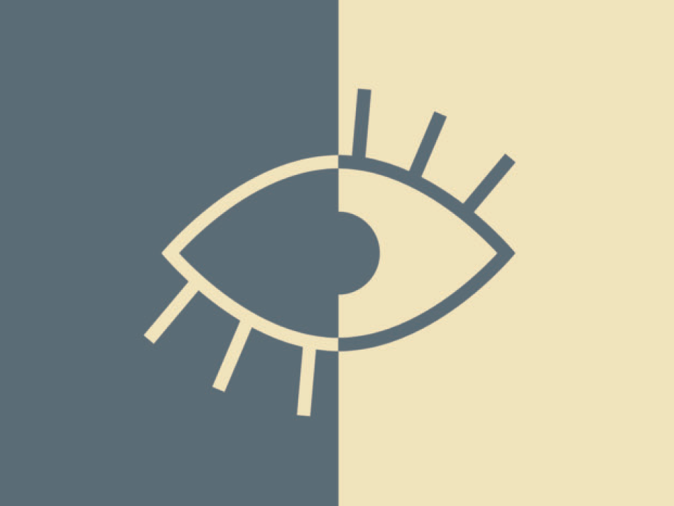 A magazine cover for Viewfinder, using a graphic of an eye.