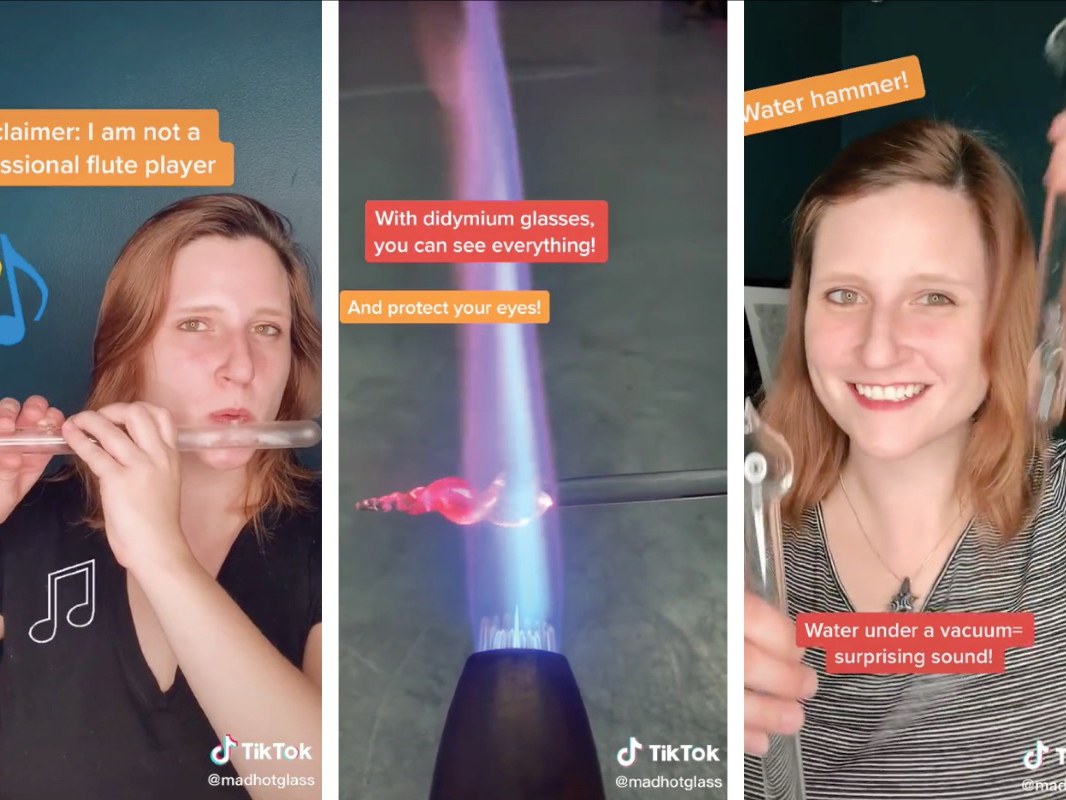 A three-panel image of TIkTok video stills.