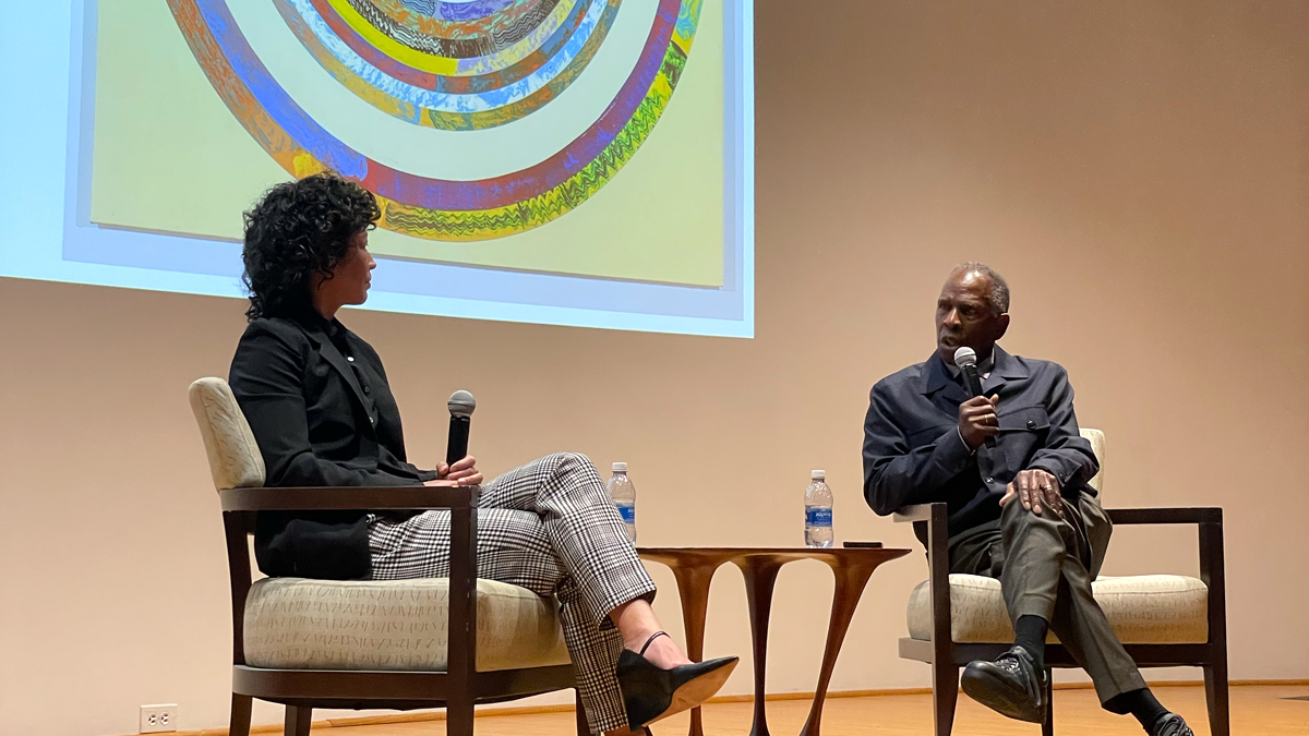 Ellen Tani and Charles Gaines in conversation