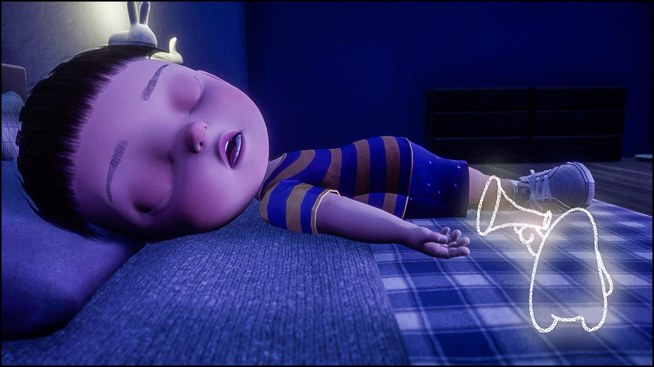Animated child sleeping
