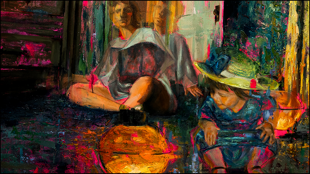 Painting with lots of colors