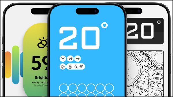 Three phones with apps on them stacked next to each other